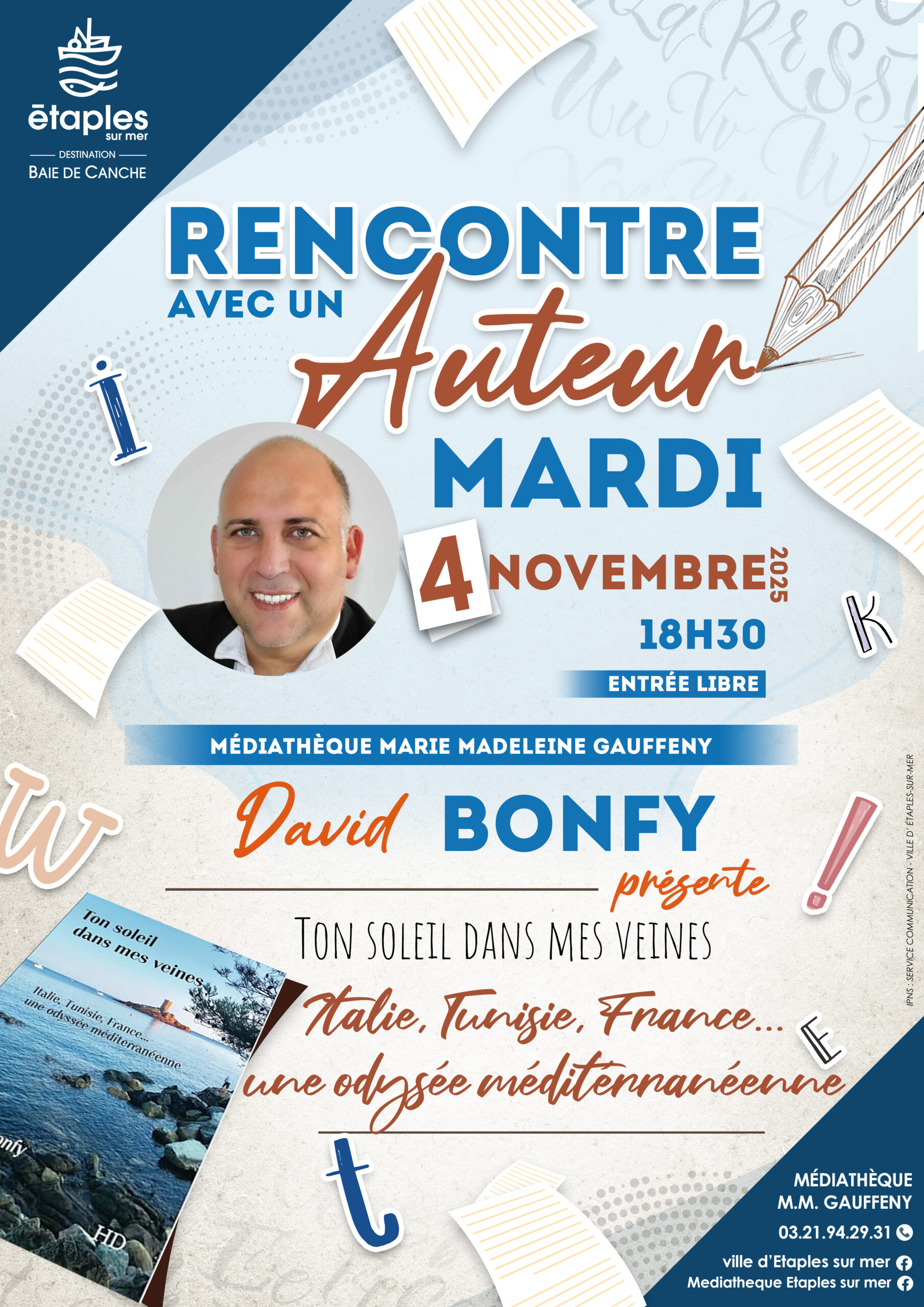rencontre litteraire David Bonfy du 4 nov 2025 RVB