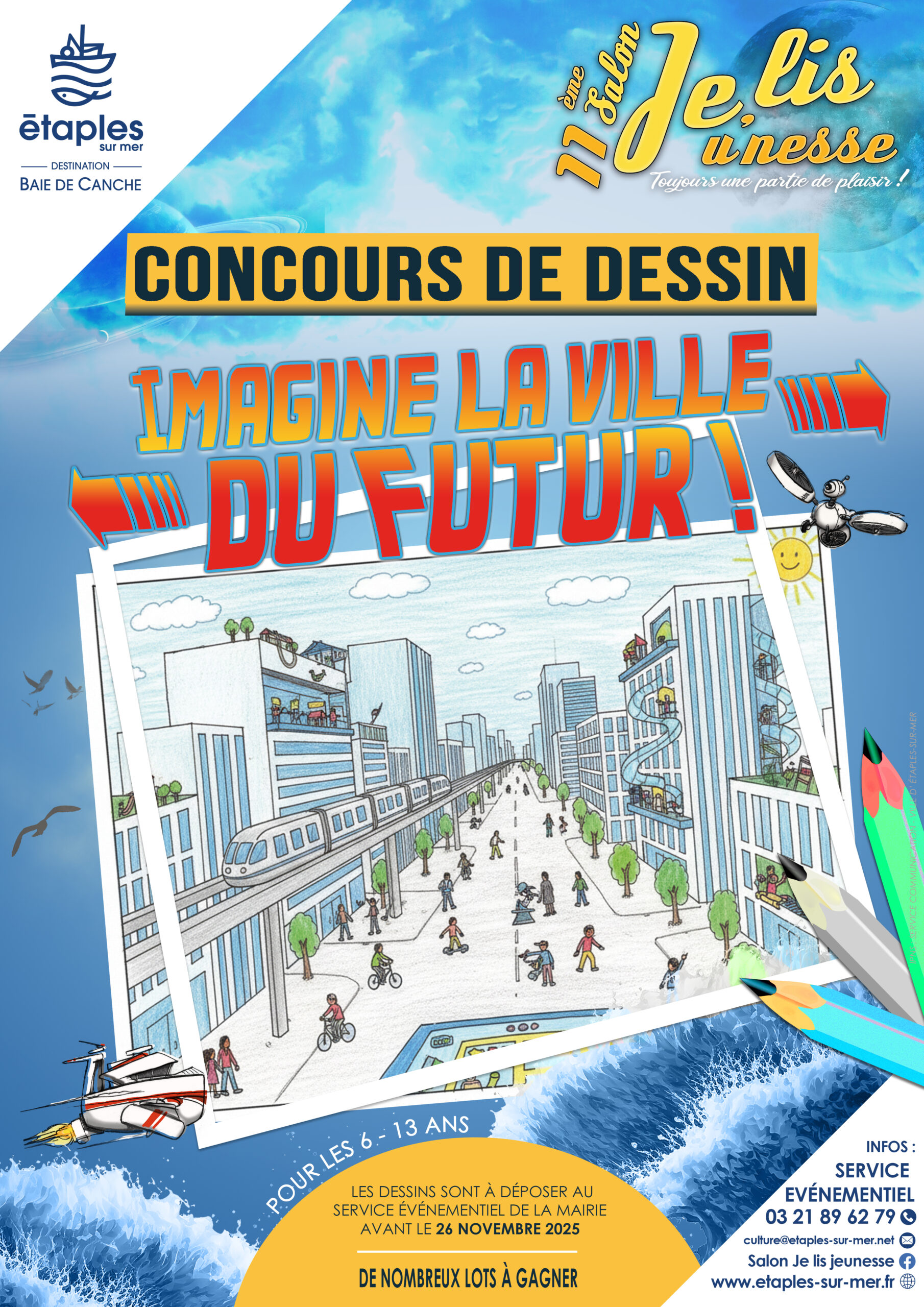 Affiche concours de dessin salon je lis jeu nesse 2025 nouveau mercredi copie RVB